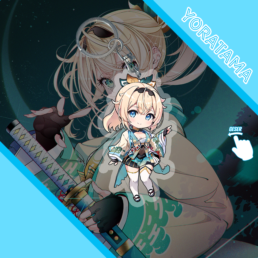 Gantungan Kunci Kazama Iroha Hololive, Keychain Anime Lucu