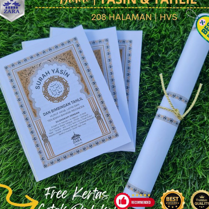 Grosir Buku Yasin | 208 Halaman HVS | Jahit Benang |  Tanpa Cover