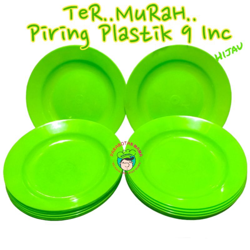 [ 1lusin ] Piring makan cantik piring semimelamine piring tebal warna warni