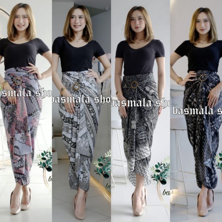 Model Terkini rok lilit batik bawahan kebaya banyak warna banyak motif model modren//rok lilit batik