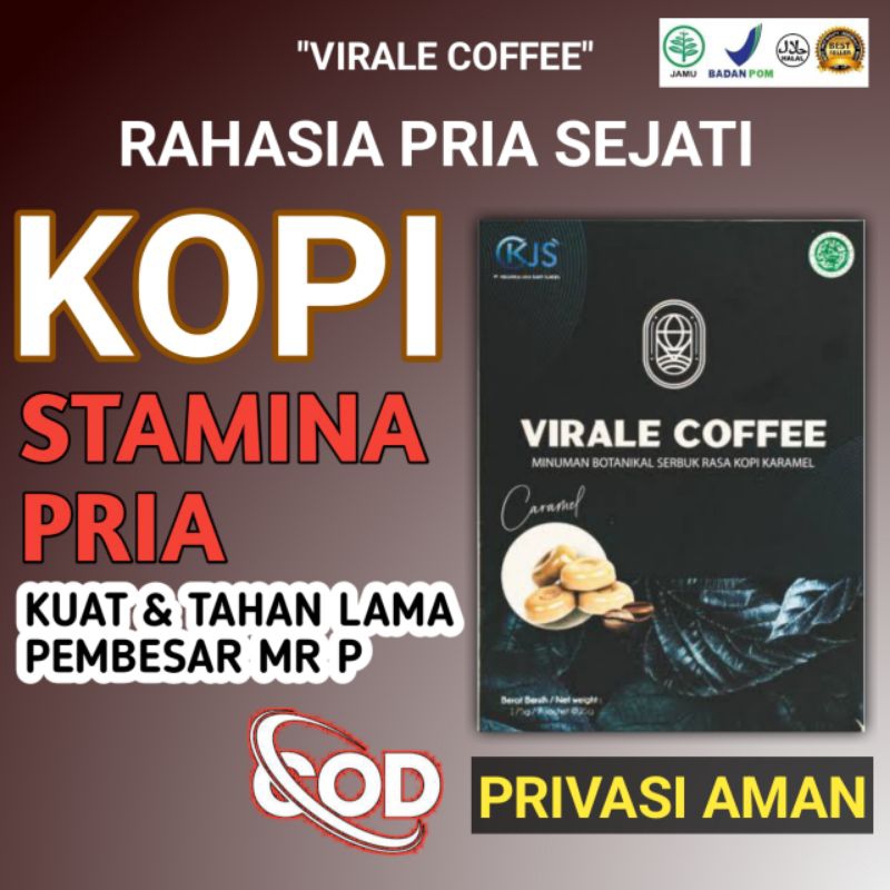 Virale Coffe Original Kopi Kuat Pria Obat Kuat dan Tahan Lama Stamina Pria Dewasa  Pembesar Pennis