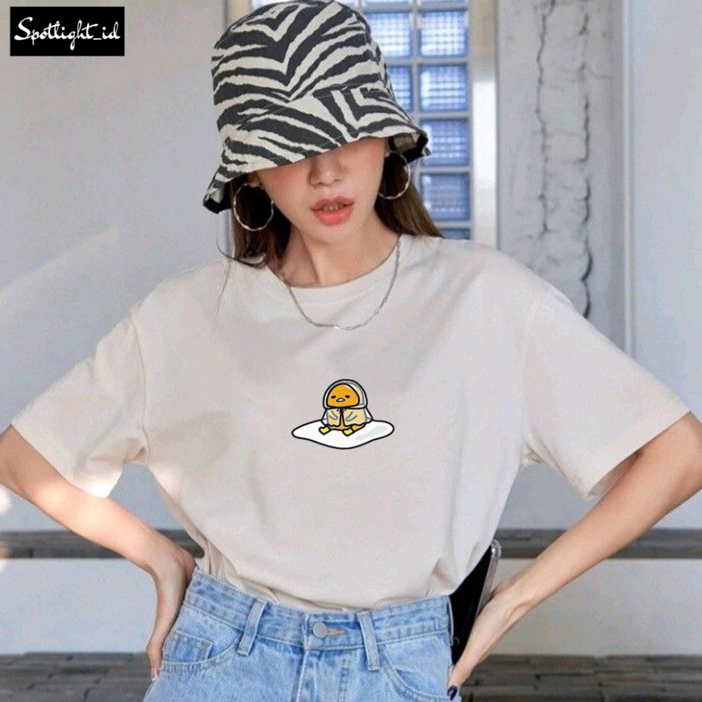 SPOTLIGHT_ID - BAJU KAOS WANITA GUDETAMA RAINCOAT JAS UJAN KATUN COMBED 30S , T SHIRT WANITA GUDETAM