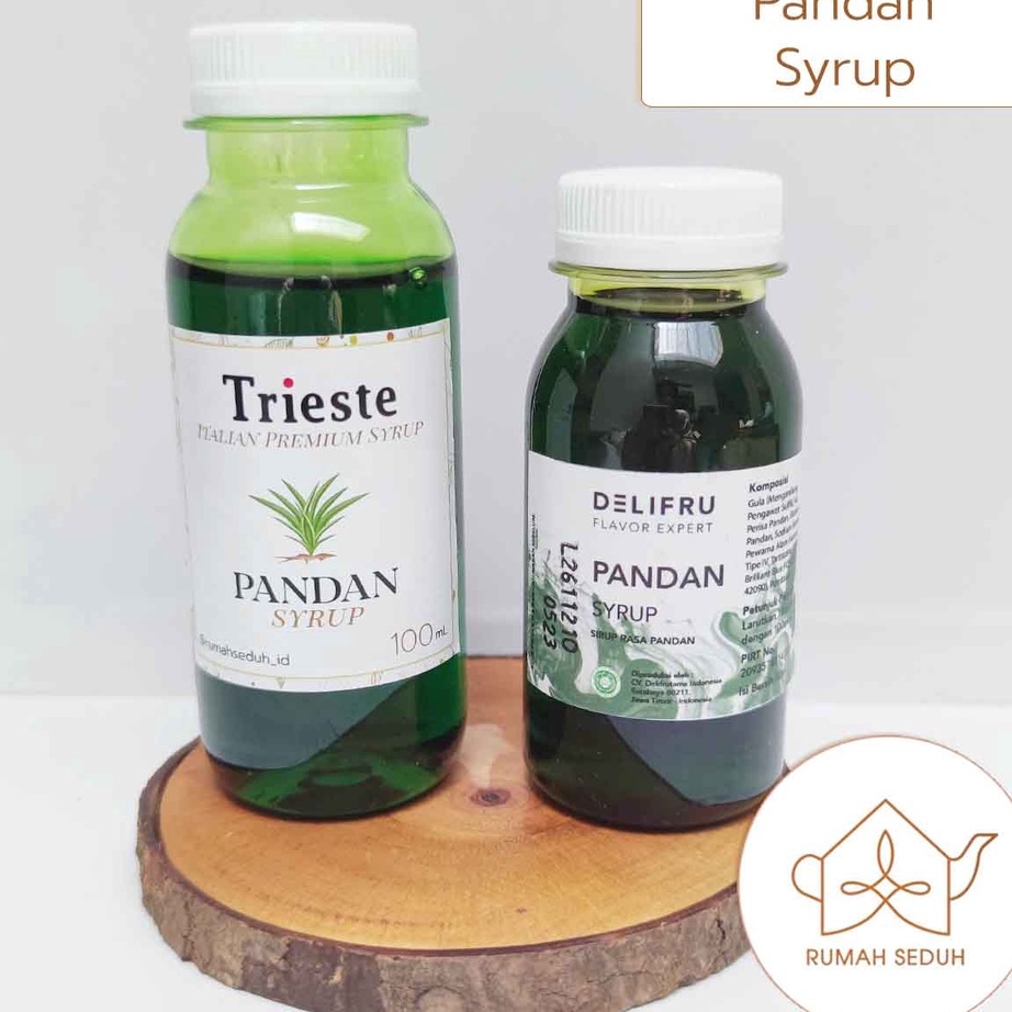 

➪➽✳✧ 100 mL Sirup Pandan merk Trieste - Pandan Italian Premium Syrup Delifru Suji Terlaris