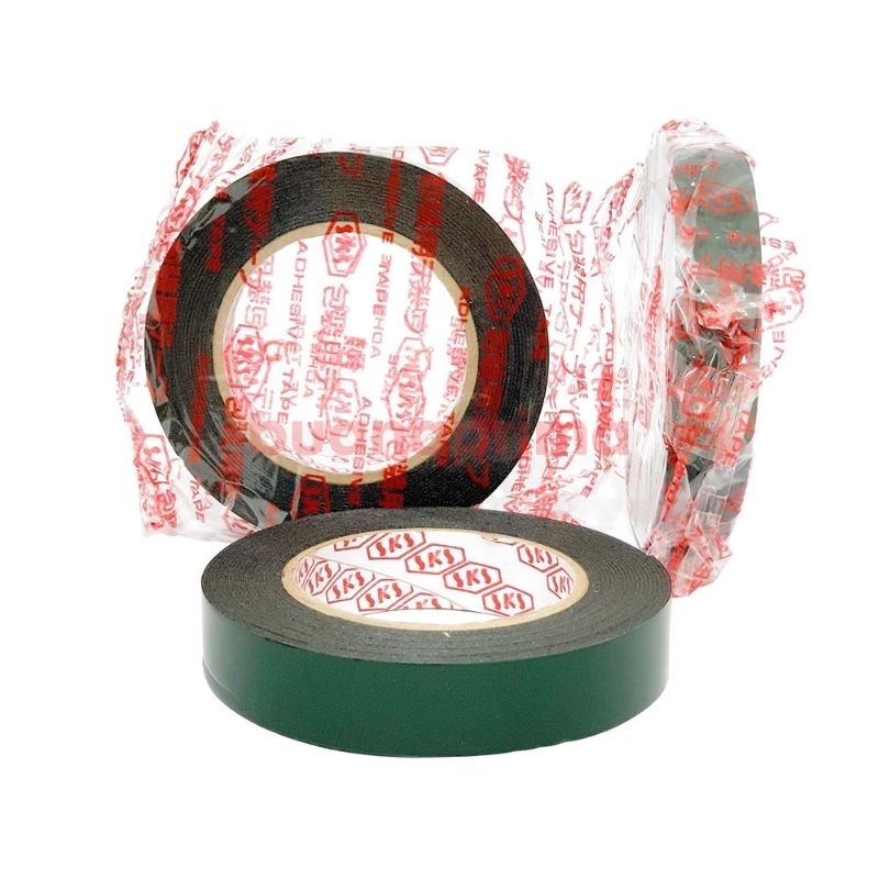 

DOUBLE TAPE FOAM/BUSA PEREKAT 2 SISI HIJAU LEBAR 24MM/1INCI x 4 METER PANJANG SKS