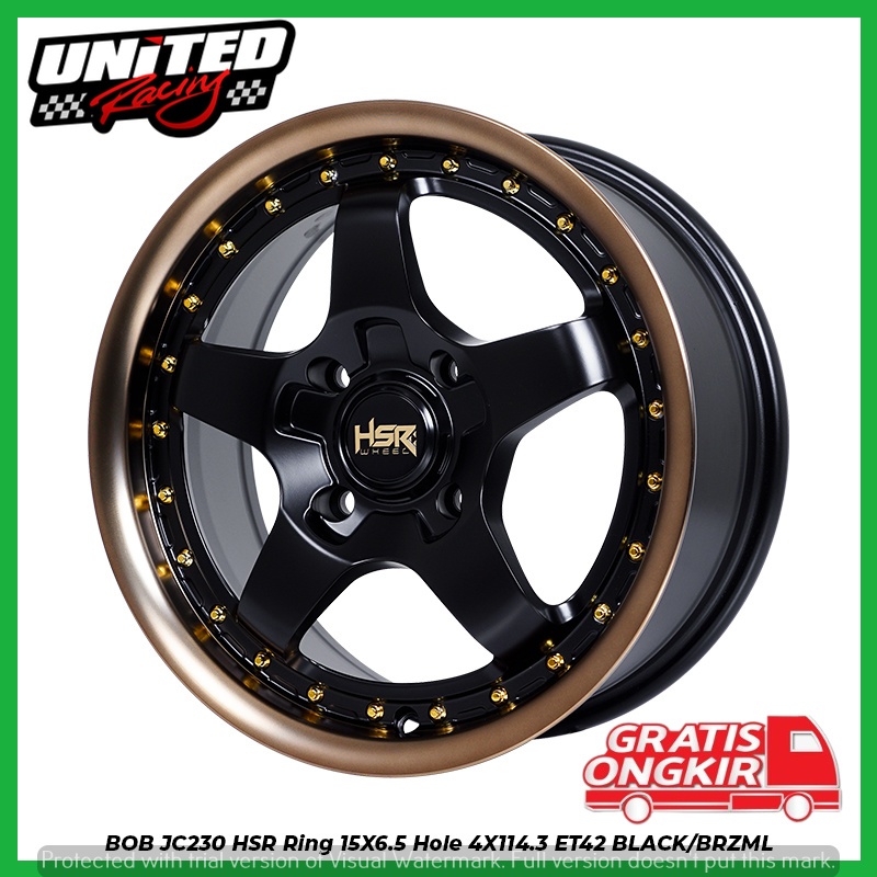 VELG RACING CELONG PALANG 5 R15 HSR BOB PCD 4X114,3 RING 15 MOBIL ACCENT GALANT HIU CONFERO