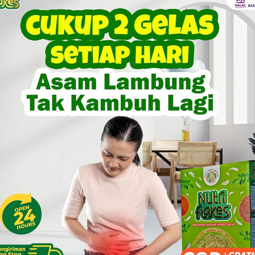 

CNFH3061 DISKON!!!!!!! Nutriflakes Minuman Serbuk Sehat - Untuk Asam Lambung Maag Gerd Kronis Diabetes Kolesterol Atasi Gangguan Pencernaan 100% Original