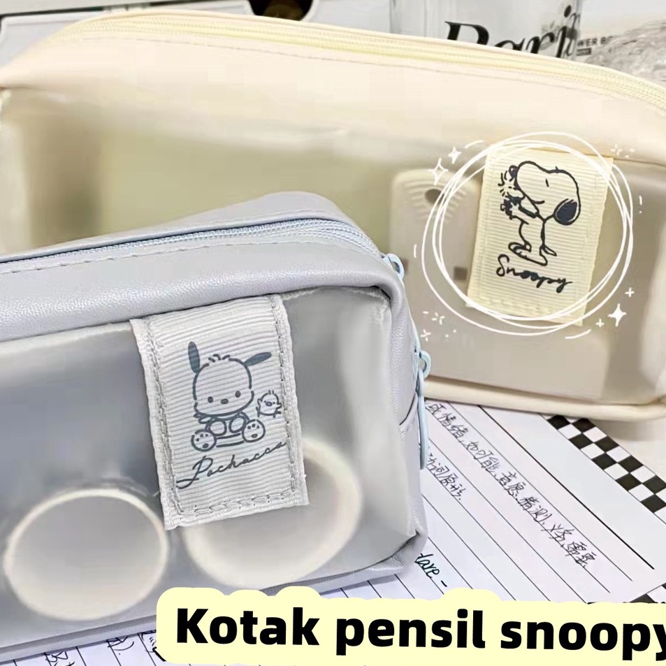 

Best Product Muji Snoopy Cute Large Capacity Pencil Case/pensil pouch/make up tas/Kotak Pensil