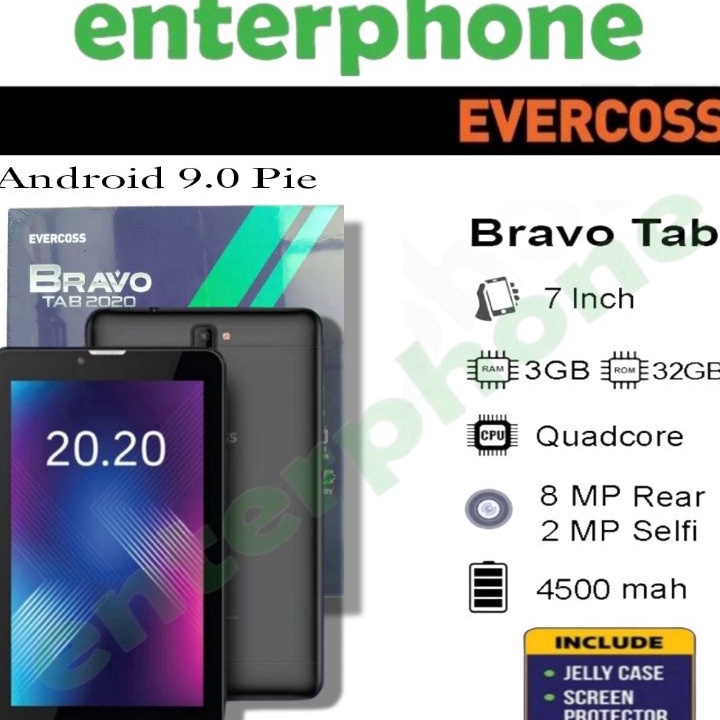 Terbaru EVERCOSS BRAVO TAB 3/32GB 4G LTE GARANSI RESMI - EVERCOSS WIN TAB 3/32 U70B