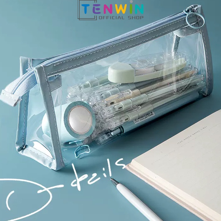 

Stock Banyak COD Mini Pouch kotak pensil Transparant Travel Make up HP Lucu Mudah Dibawa kotak alat tulis- Warna Warni