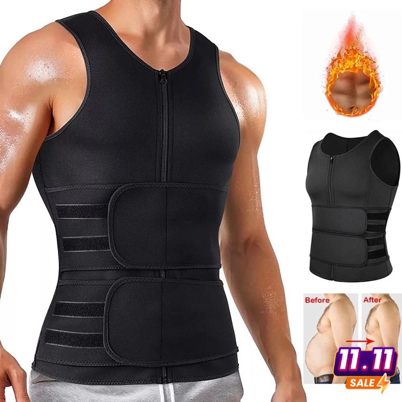 Terbaik Korset Pembentuk Badan Pria Korset Pelangsing Perut Buncit Shaper Waist Trainer Fat Burner /