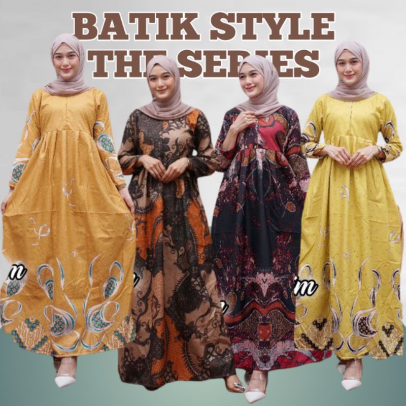 Gamis Batik Busui Allsize - Jumbo MANGGAR PADI