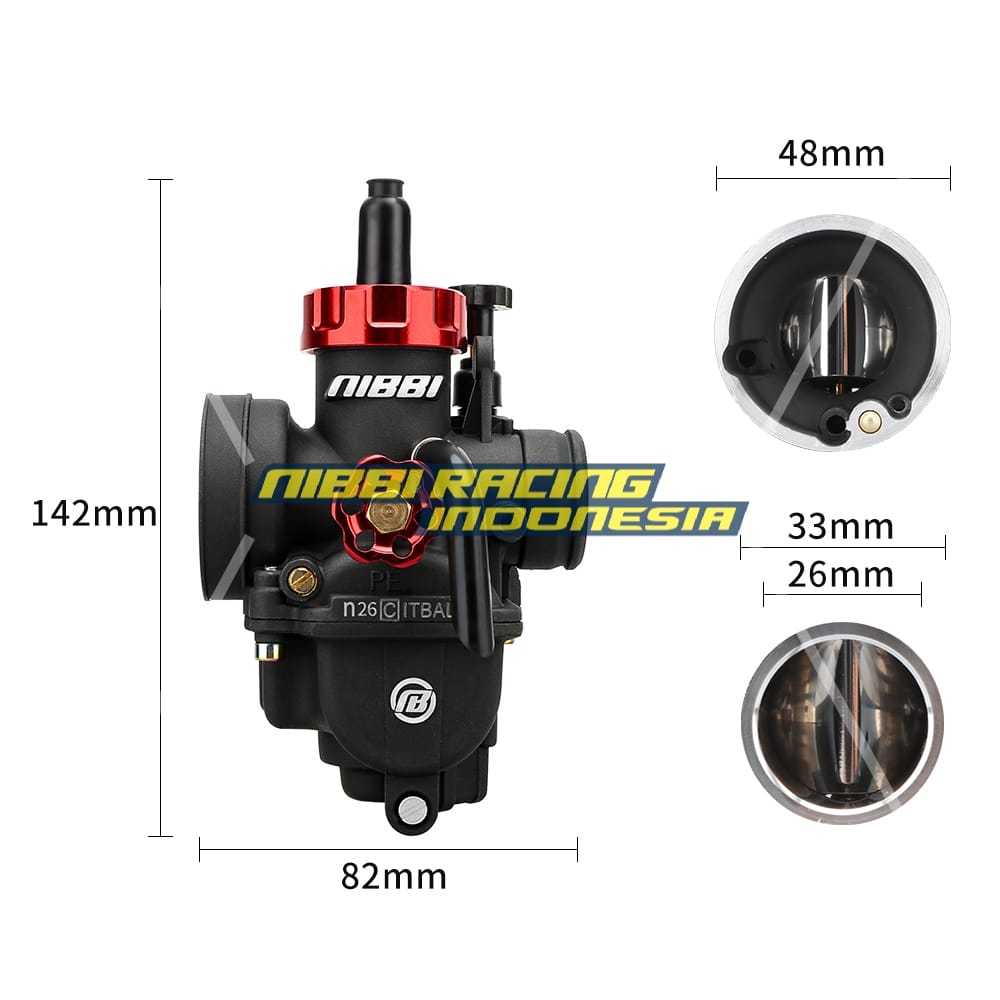 KARBURATOR PE 26 BLACK NIBBI RACING