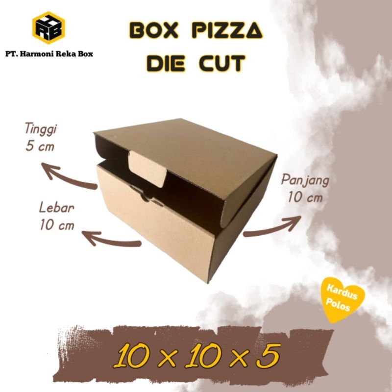 

Kardus Packing Box pizza / gift box / kardus pizza Polos Ukuran 10x10x5 cm
