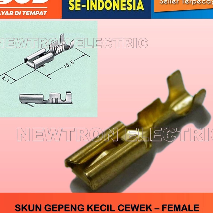 Terkini SKUN SOKET GEPENG KECIL FEMALE SKUN KABEL SOKET GEPENG KECIL.