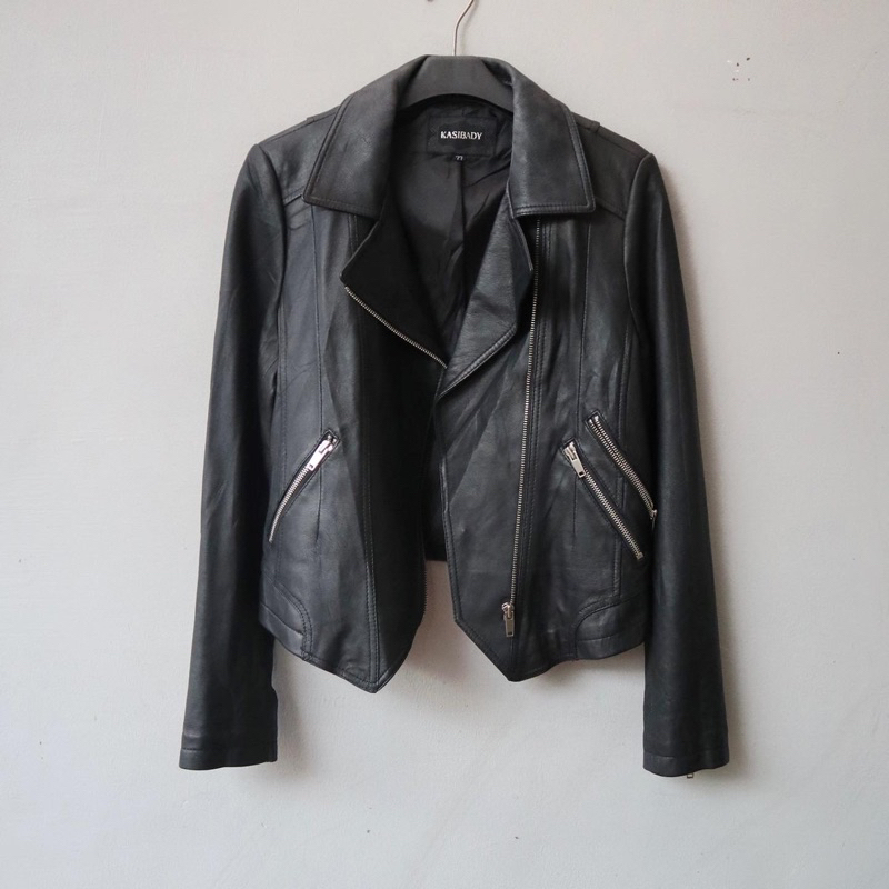 Jaket kulit asli cewek motor ramones outer Pl bekas preloved second