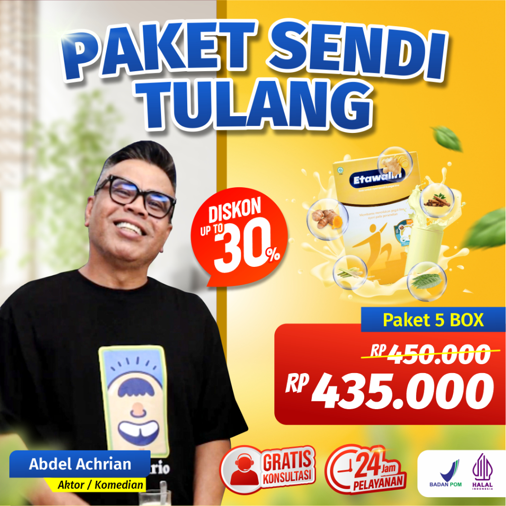 

PAKET 5 BOX SUSU ETAWALIN - Paket Sembuh Susu Sendi Atasi Radang Sendi Nyeri Tulang Cegah Osteoporosis