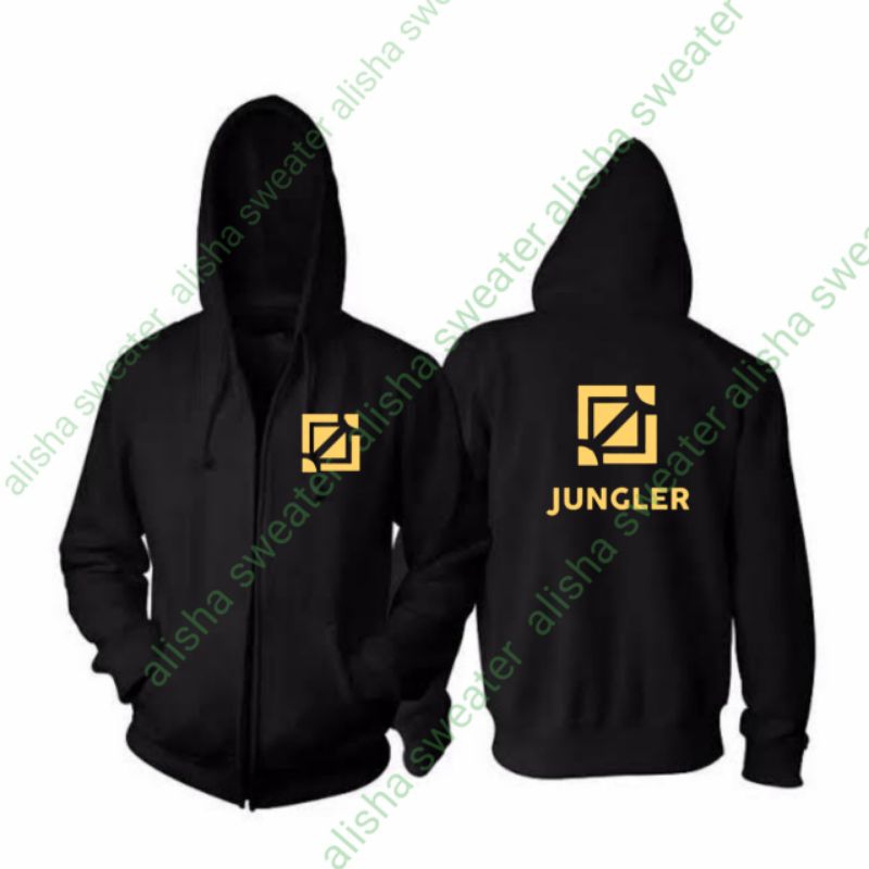 Jaket Hitam Pria Role Game Mobil legend/Sweater Resleting Wanita All Role Game Terbaru