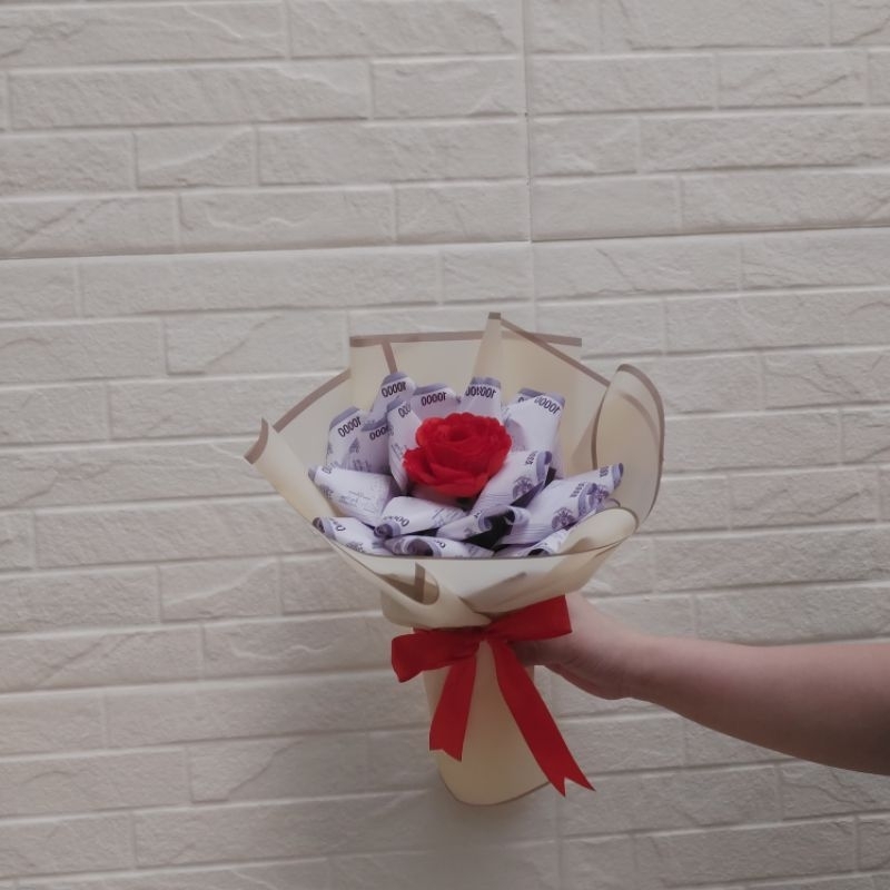 Money Bouquet / Buket Uang Bunga PolarBear Medan (Pesanan Ci Jenny)
