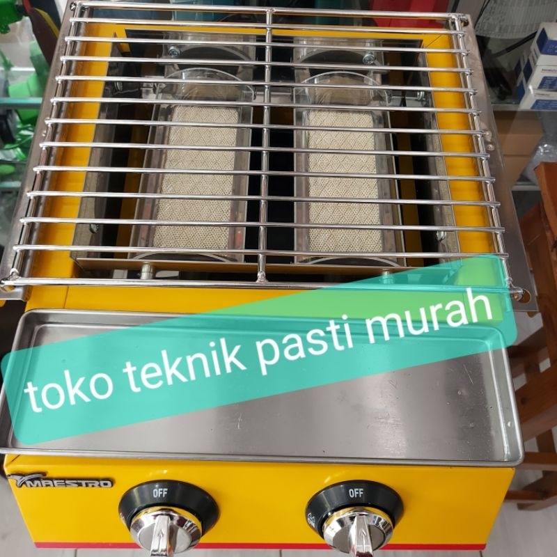 kompor pemanggang sosis bbq BBQ /gas roaster 2 tungku maestro MT K 111