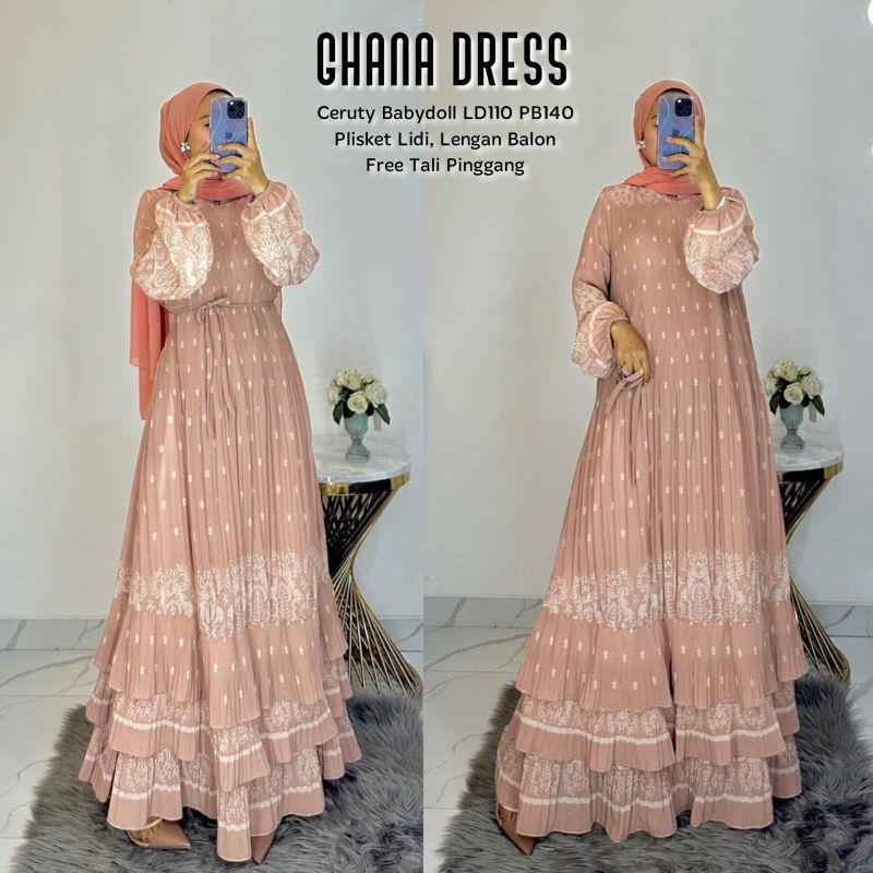 PROMO GAMIS SYARI MURAH TERBARU SURABAYA Ghana Dress