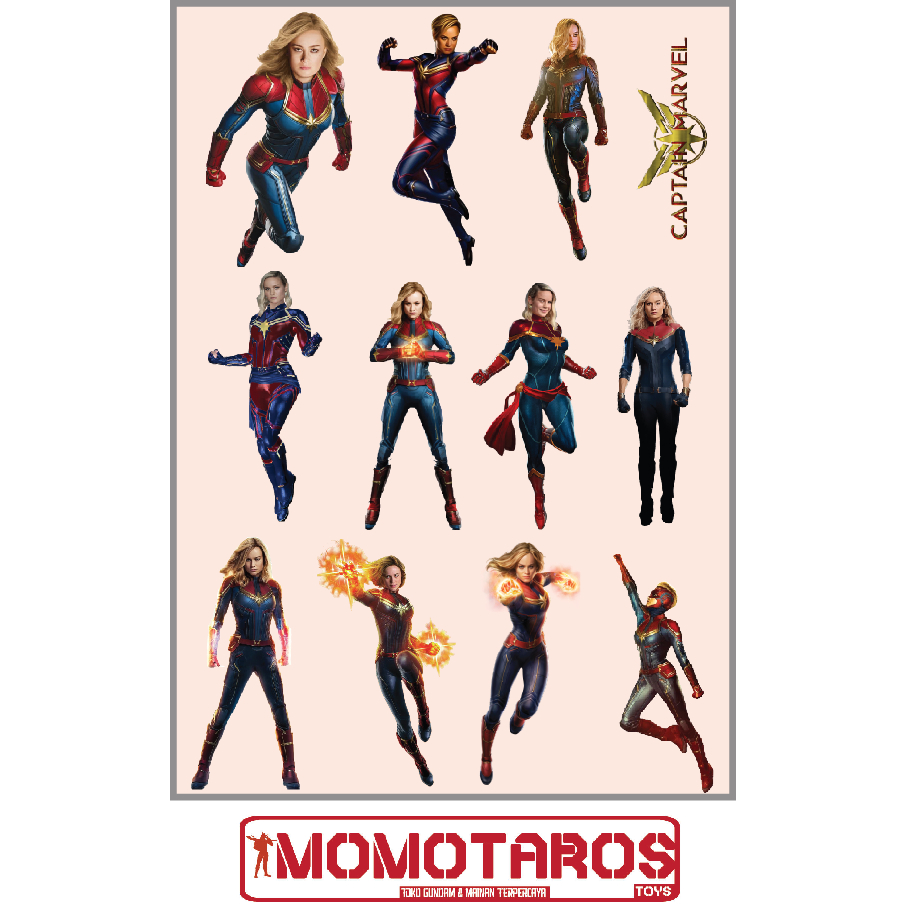

Sticker murah antiair transparan Captain Marvel movie solo 1 pc