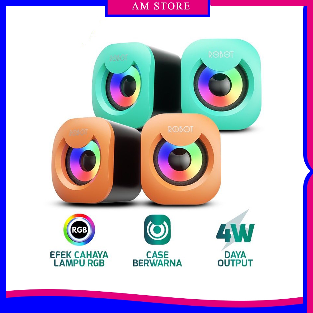 Speaker Komputer Robot RS180 / Speaker Robot RS180 Multimedia Speaker Komputer Laptop Gaming