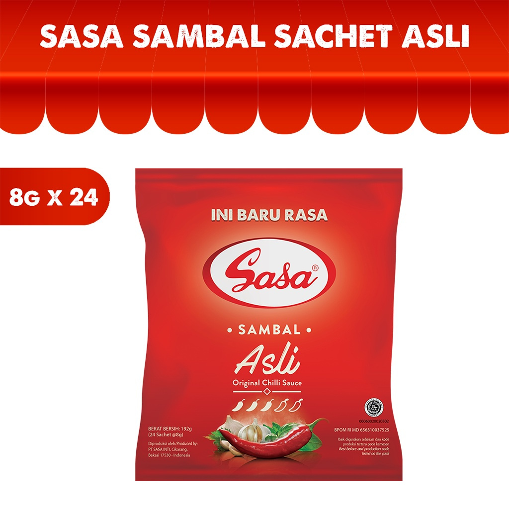 

Sasa Sambal Asli Sachet 8gr x 24