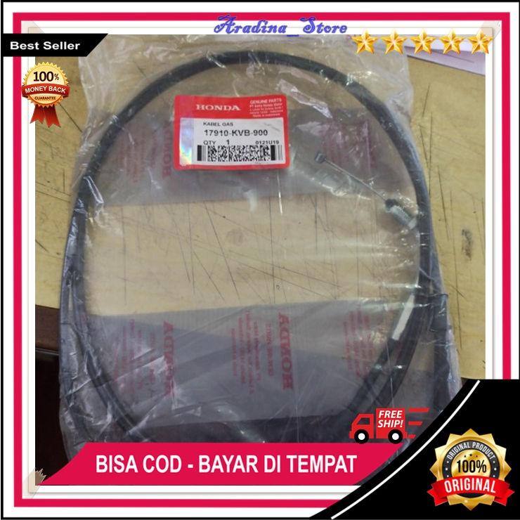 Kabel gas Ori Honda Honda Vario lama techno 110 Old Carbu Tali Kabel Gas Motor Vario KVB Original Te