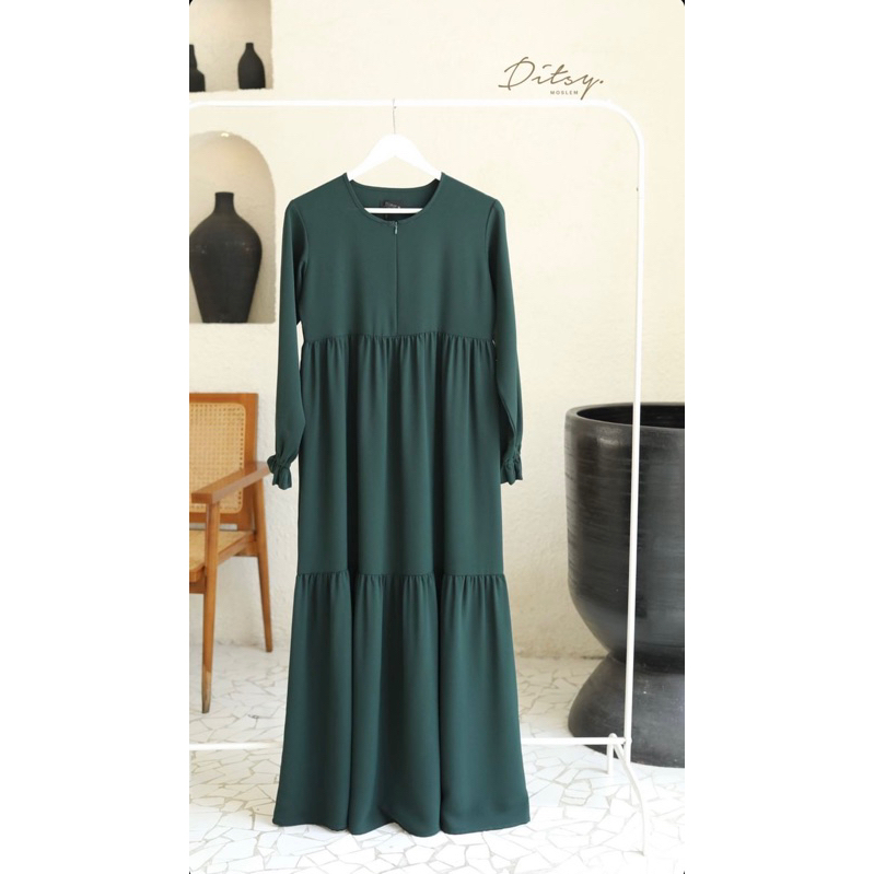 LELIA DARK EMERALD XL ditsy moslem
