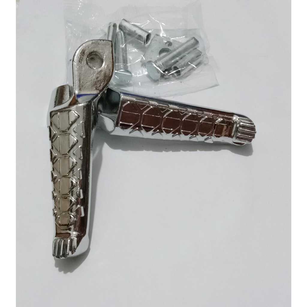 Step belakang apliria chrome universal mio beat scoopy vario footstep belakang footstep mufac chrome