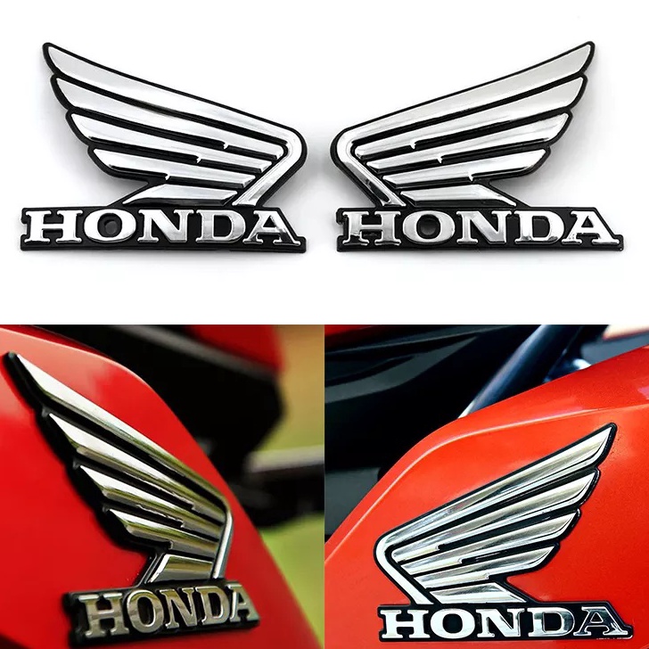 Paling Laris!! Emblem Sayap Honda 3D Stiker Wing Timbul Astrea Variasi 2 Pcs Satu Set Logo Wings Sep
