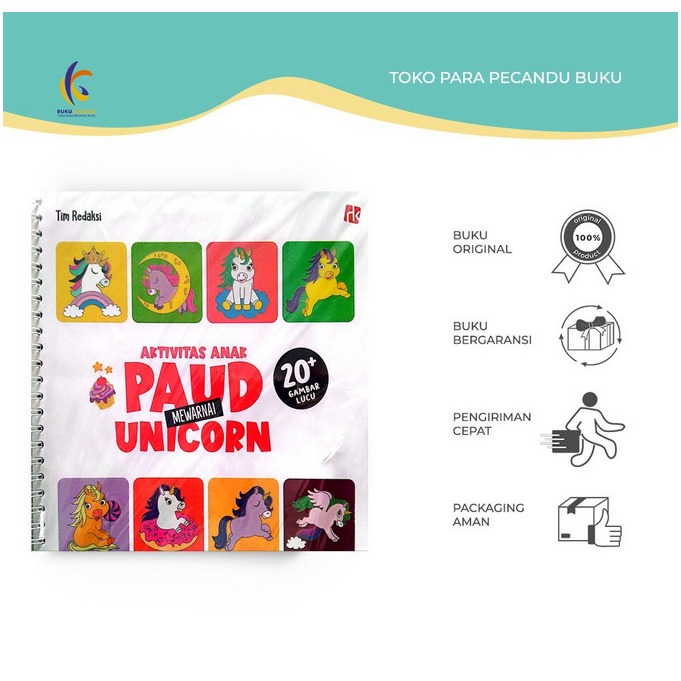 Buku Aktivitas Anak - Aktivitas Paud Mewarnai Unicorn - Tim Redaksi - Cikal Aksara - Bukukaluku