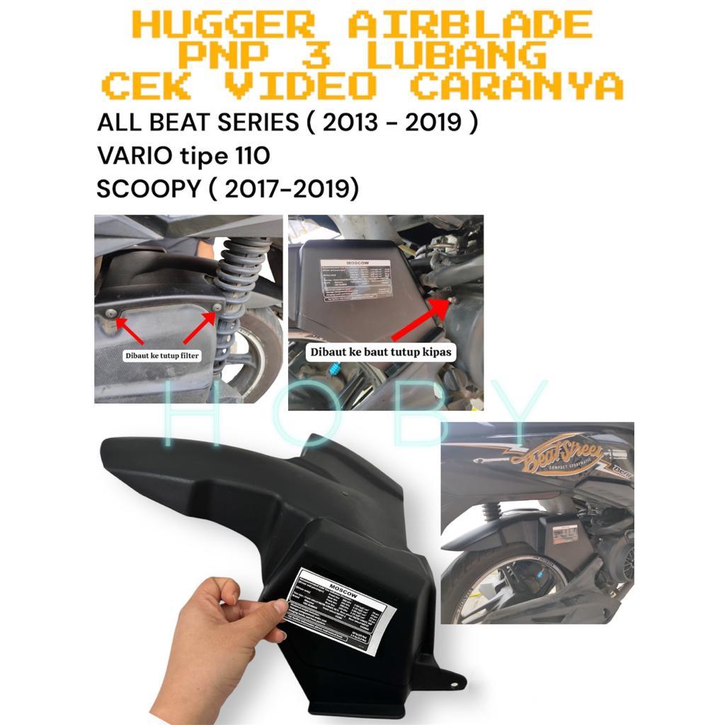 HUGGER BEAT AIRBLADE BEAT OLD 2013 - 2019 PLUG AND PLAY 3 LUBANG PNP ORI ORIGINAL MOSCOW / SCOOPY 20