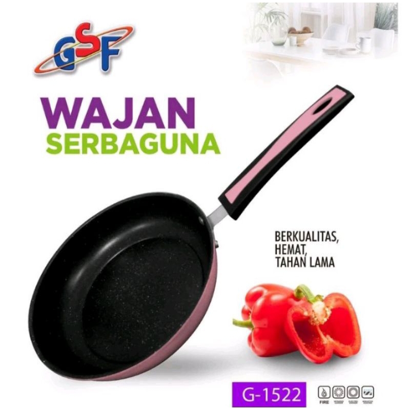 Frypan Teflon Diameter 22cm Gsf/Teflon Anti Lengket/Teflon Penggorengan Gsf 1522/Teflon 22cm