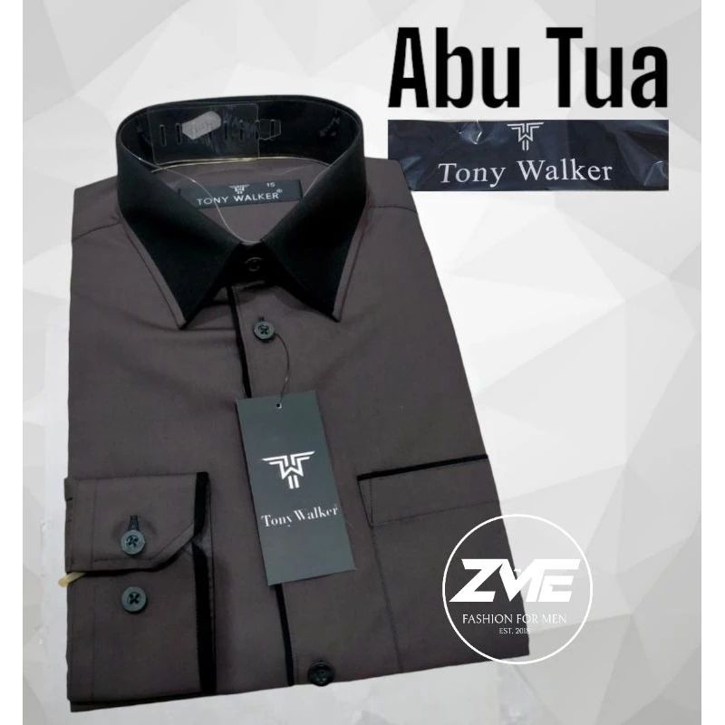 Kemeja Tony Walker Lengan Panjang (100% Asli Bukan KW) Kemeja Formal Kerja Kantor Kuliah Slimfiit