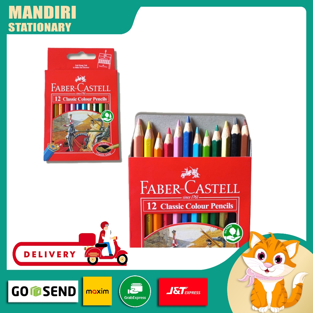 

Pensil Warna Faber Castell 12 Classic Colour Pencils Pendek