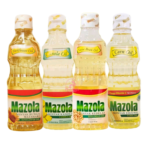 

6+ MAZOLA CANOLA OIL/CORN OIL 450ml/SUNFLOWER OIL/MINYAK KEDELAI/MINYAK MPASI/MINYAK MENUMIS