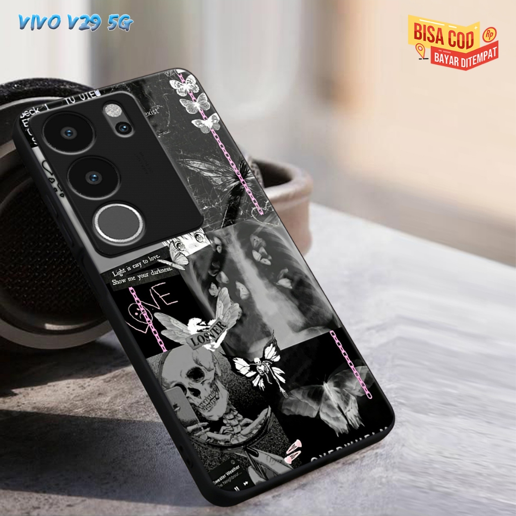 (CC213)CASING GLASS VIVO V29 5G CASING GLOSSY V29 5G CASE KACA VIVO V29 5G SOFTCASE VIVO V29 5G