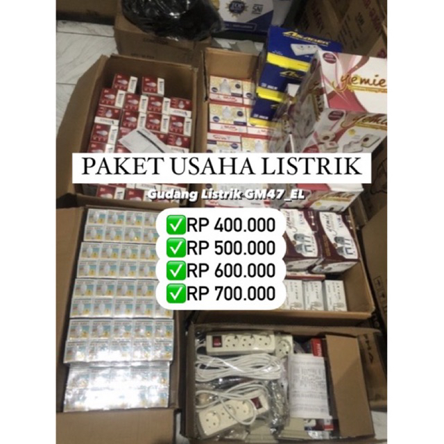 PAKET USAHA ALAT LISTRIK TERMURAH BRANDED