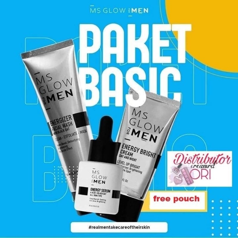 PAKET MS GLOW FOR MEN PAKET BASIC/MS GLOW MEN PAKET BASIC ISI 3