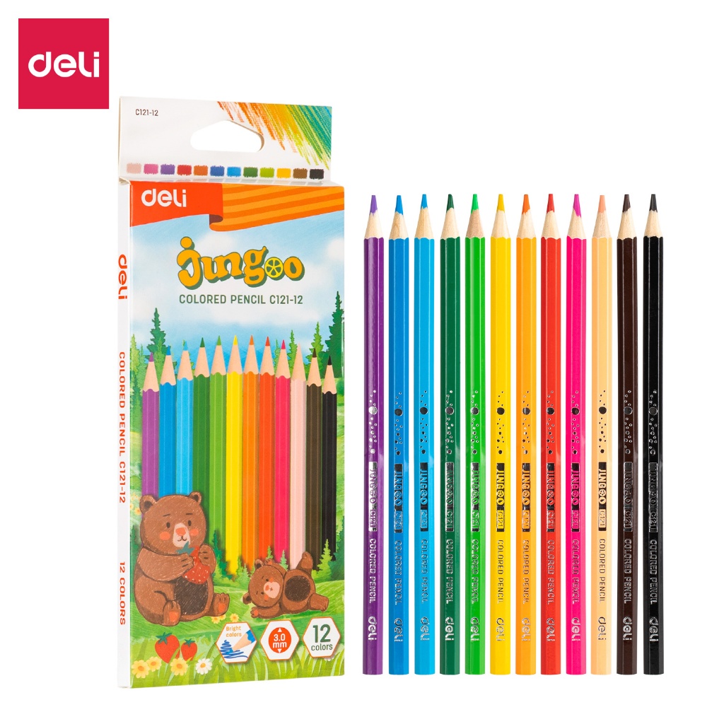 

Deli Colored Pencil / Pensil Warna Lucu 12 24 Warna Pewarnaan Cerah EC121-XX