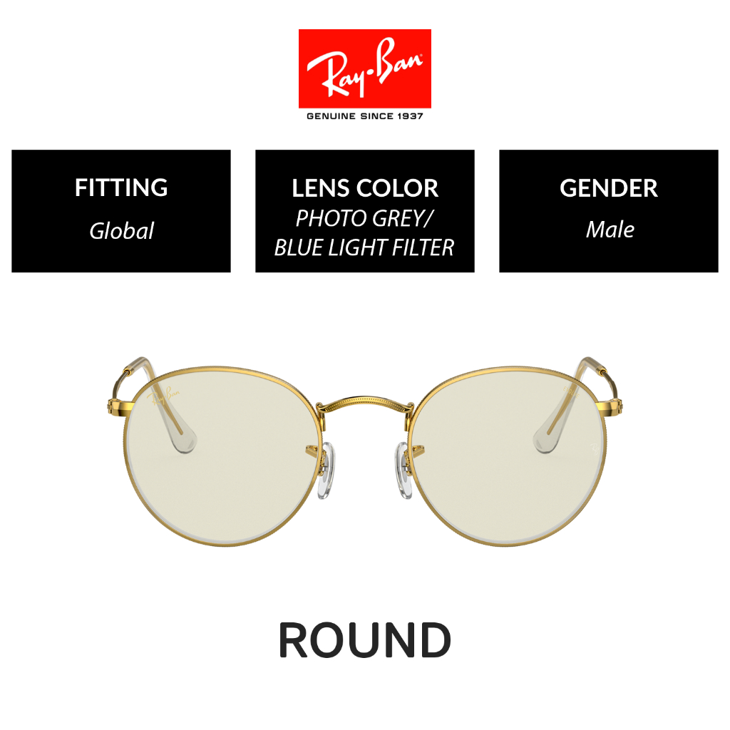 RAY-BAN Round | RB3447 9196BL50 | Sunglasses |46.9mm