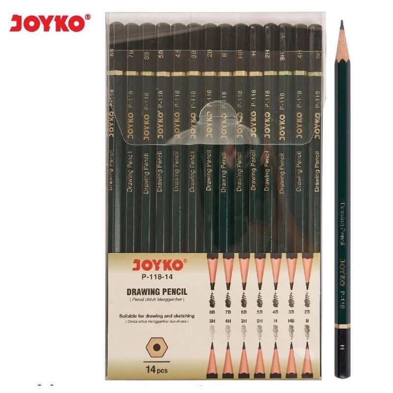

Joyko Drawing Pencil P-118-14 Set 14 pcs / pensil menggambar