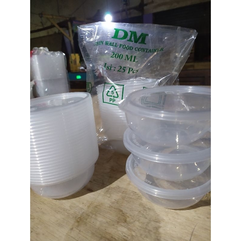 Cup Plastik/Cup Bowl/Cup Puding/Cup Gulai/Cup Salad/200 ml/Thinwal