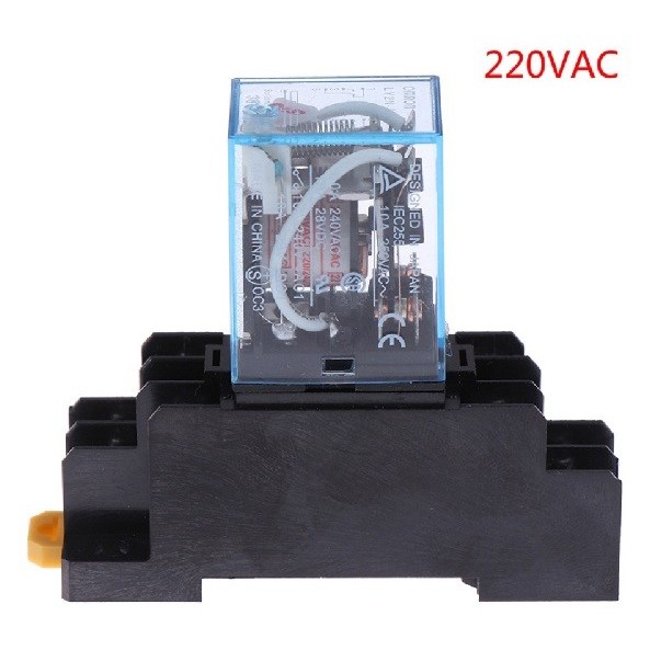 RELAY + DUDUKAN RELAY 220V 10 A 8 PIN