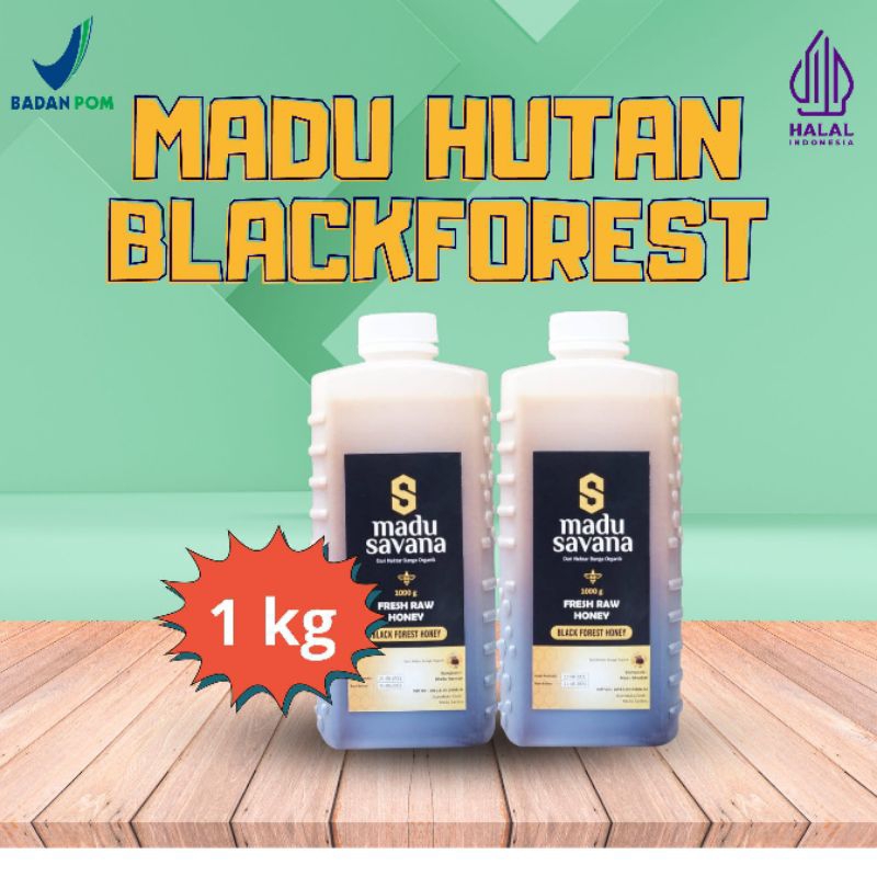 

madu hitam super hutan liar blackforest murni 1 kg