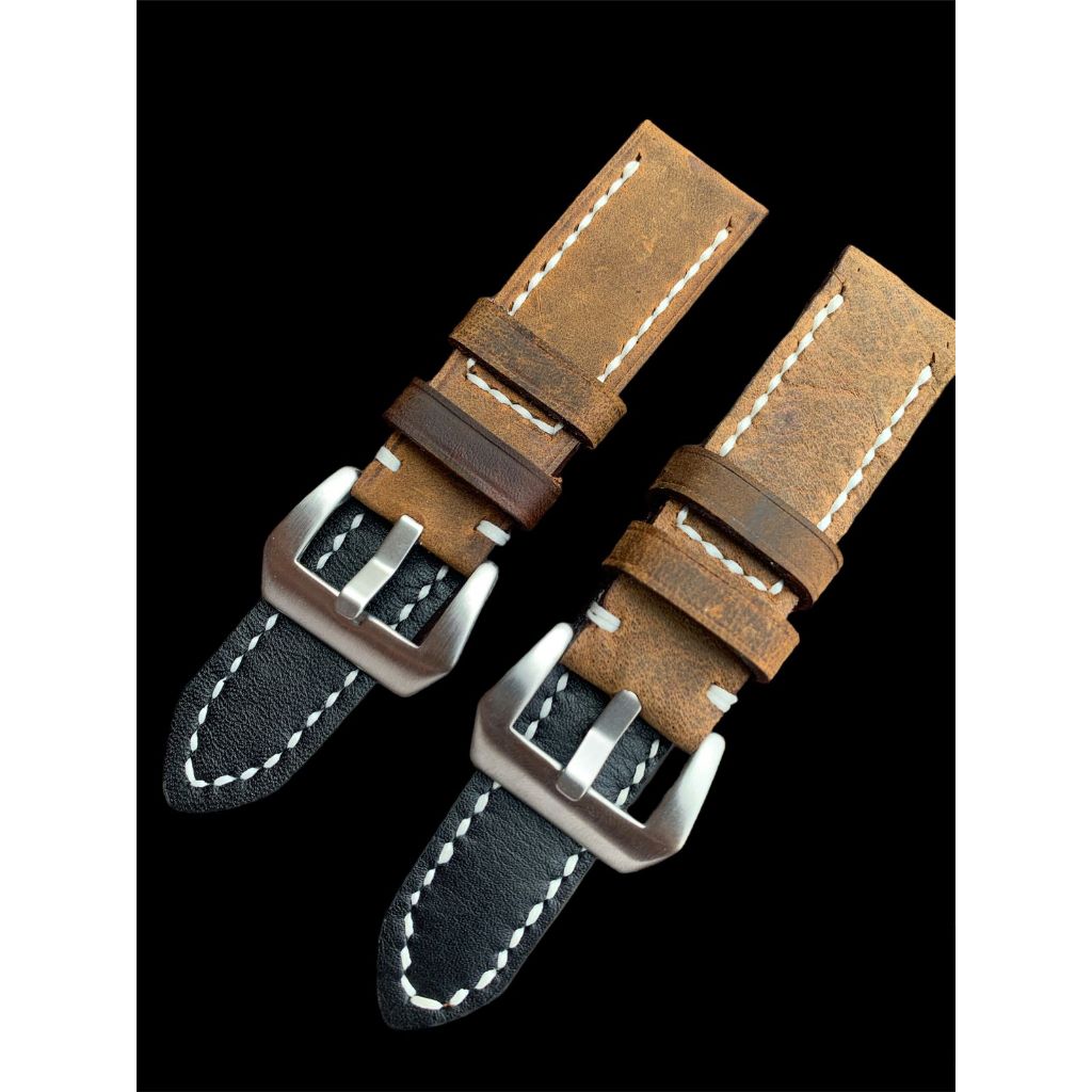 Strap Tali Jam Tangan Kulit Asli Vintage 24MM