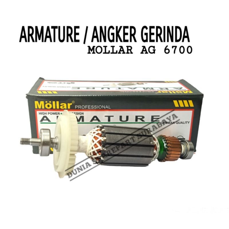 Sparepart Armature Mesin Gerinda MOLLAR AG6700 / AG6800 / Angker Dinamo Gurinda AG 6700 / 6800 / Rot