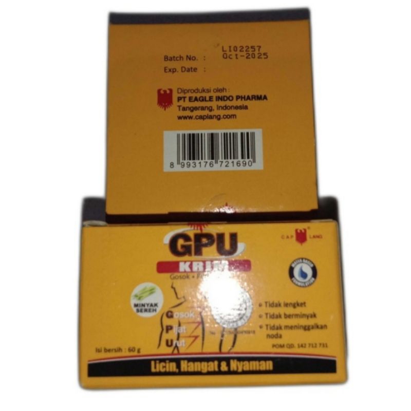 Gpu Krim 60gr, Gpu Krim 150gr
