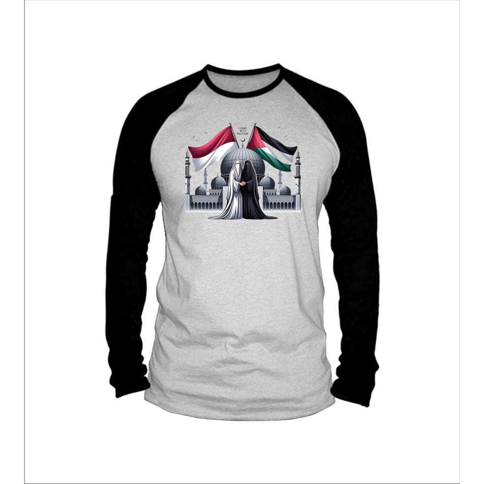 kaos raglan/kaos raglan pria/ wanita/kaos raglan lengan panjang/raglan panjan